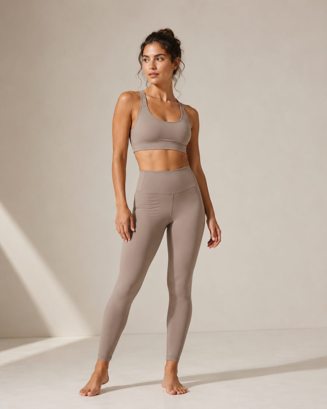Premium yoga wear manufacturer studio scene for private label activewear buyers